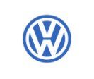 Blue and white Volkswagen logo: a