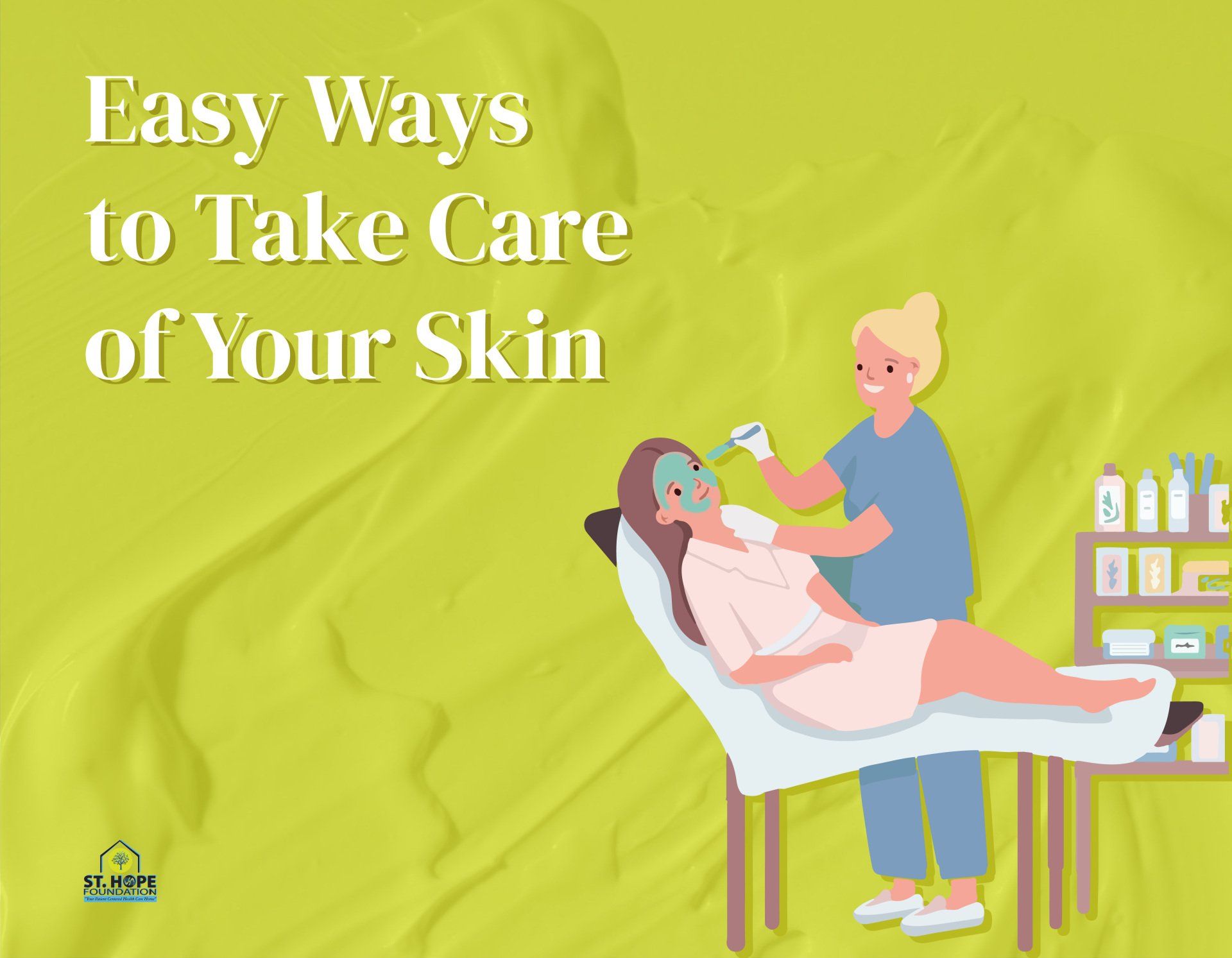 doctor helping patient with skin care