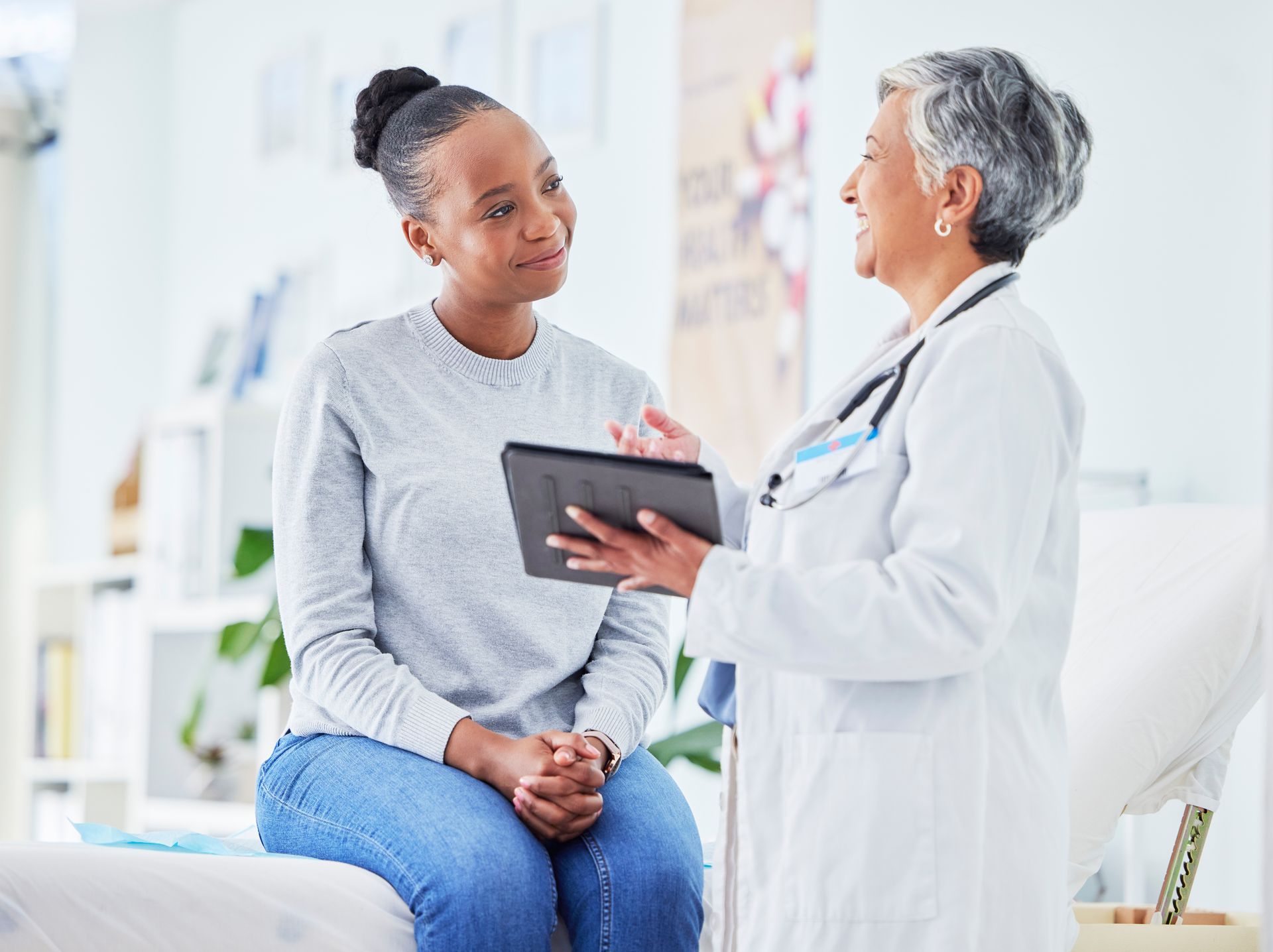 patient with doctor after watchful waiting
