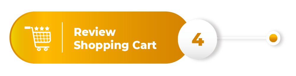 Image of a review shopping cart with icon Image of a review shopping cart with icon
