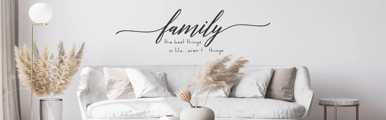 Photo of Custom Wall Decal and a sofa