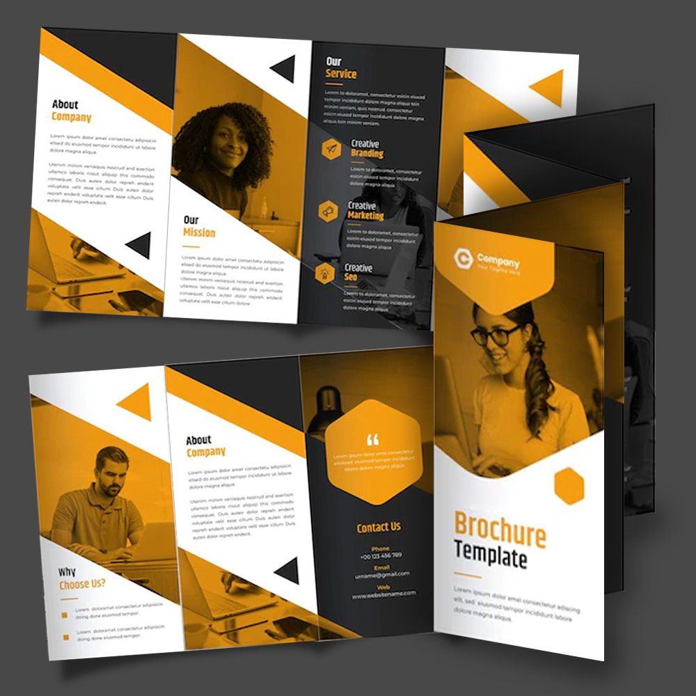 Mock up design for Accordion Fold custom printed brochures Mock up design for Accordion Fold custom printed brochures