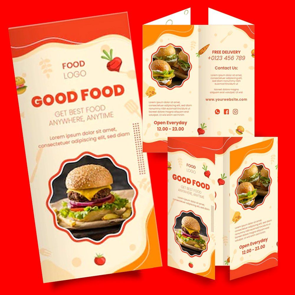 Mock up design for Gate Fold custom printed brochures Mock up design for Gate Fold custom printed brochures