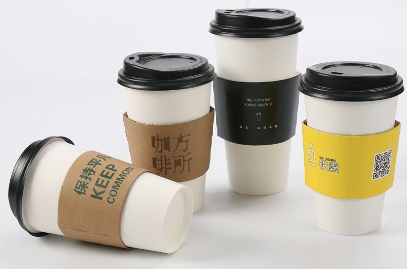 Photo of branded coffee sleeves