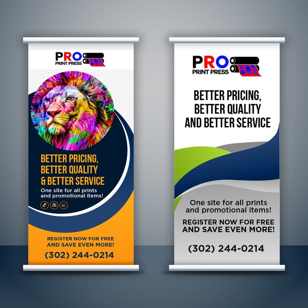 Image of a Deluxe Retractable Banner with Stand Image of a Deluxe Retractable Banner with Stand