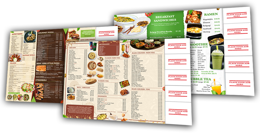 images of restaurant menu ads