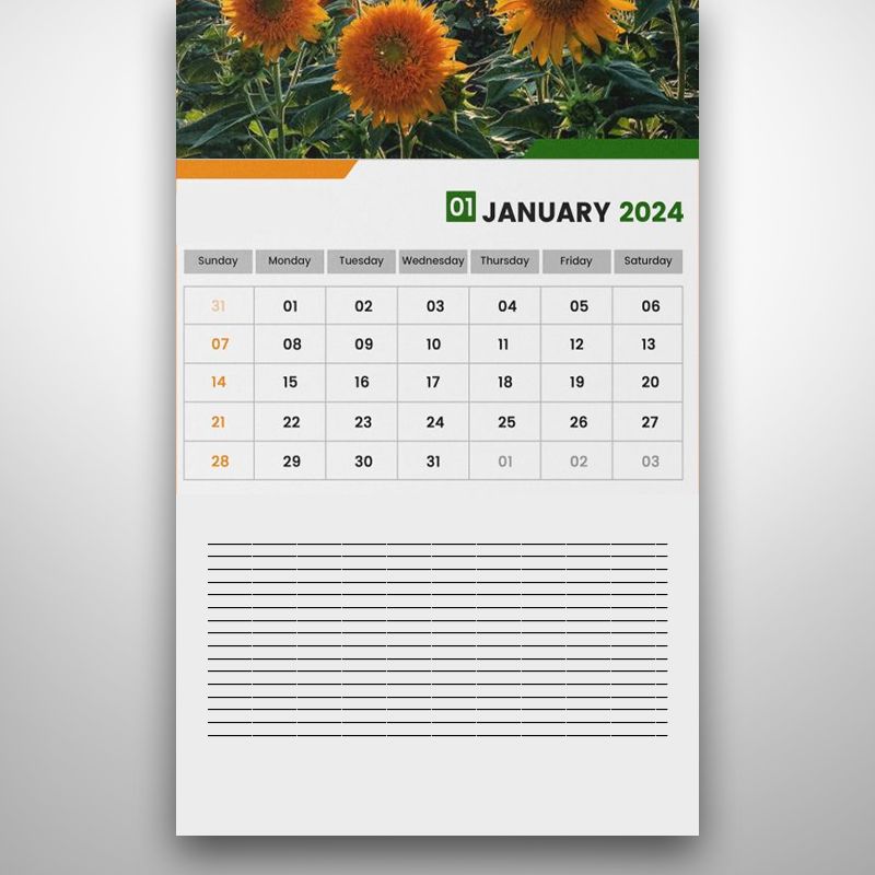 image of 9x12 Calendar