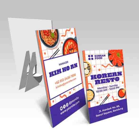 image of White PVC Counter Cards