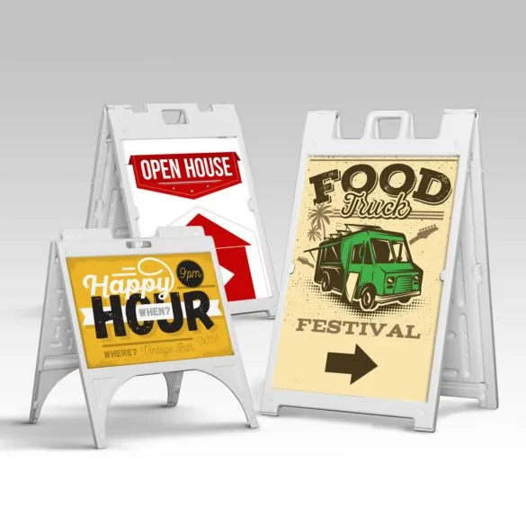 image of sidewalk signs