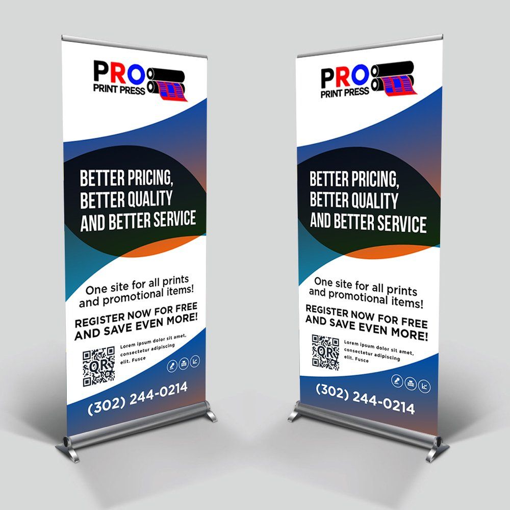 Image of a pro print press retractable banner Image of a pro print press retractable banner