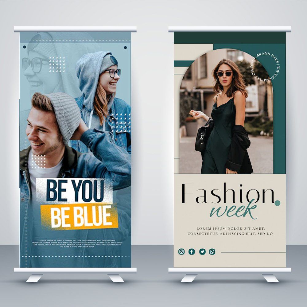 Fashion Custom Retractable Banner Design Template Fashion Custom Retractable Banner Design Template