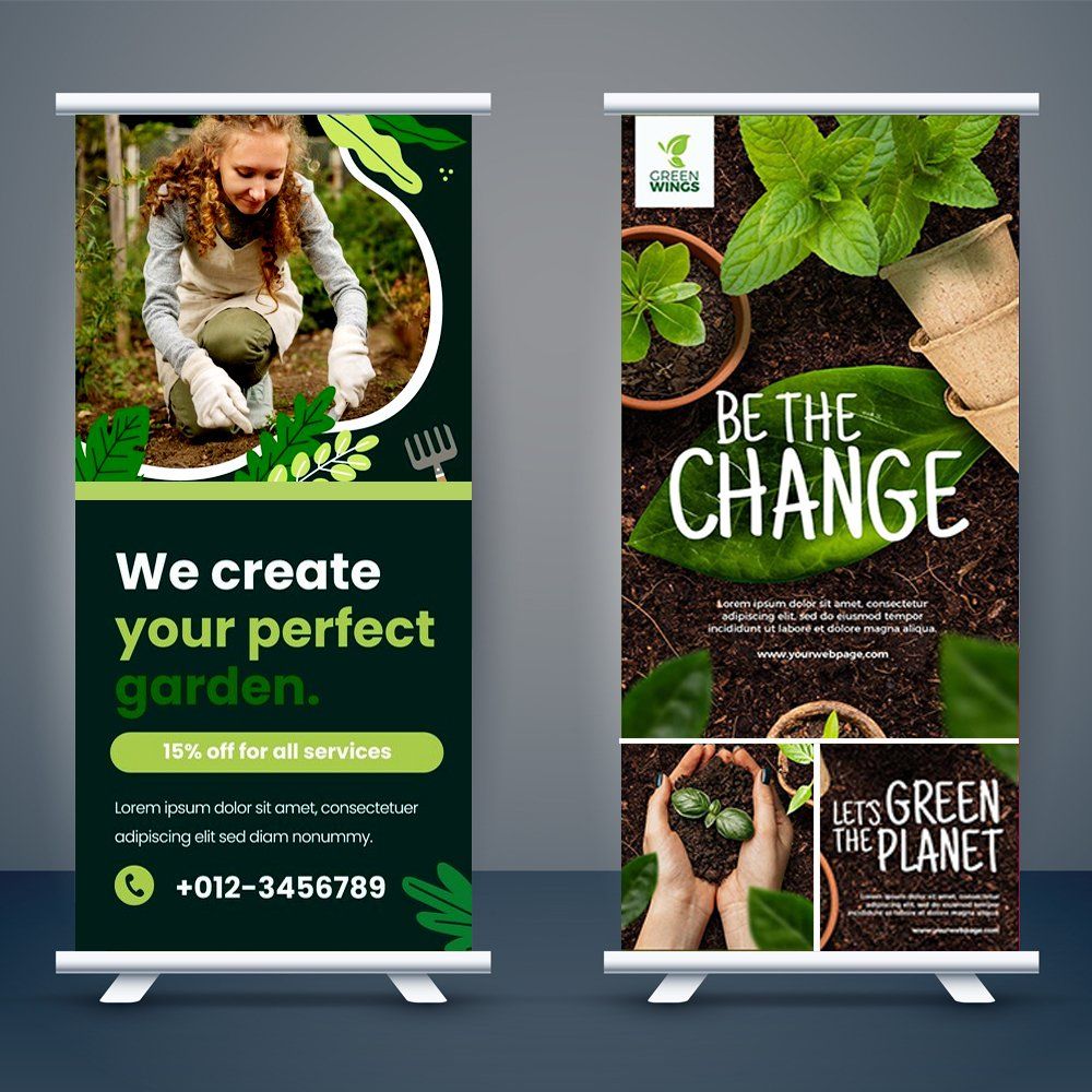 Landscaping Custom Retractable Banner Design Template Landscaping Custom Retractable Banner Design Template