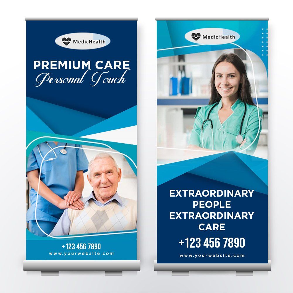 Medical Custom Retractable Banner Design Template