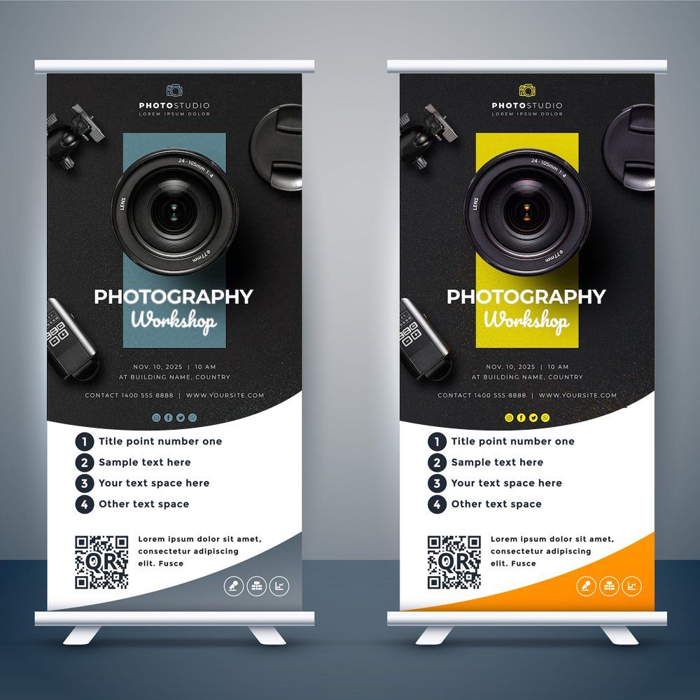 Photography Custom Retractable Banner Design Template Photography Custom Retractable Banner Design Template