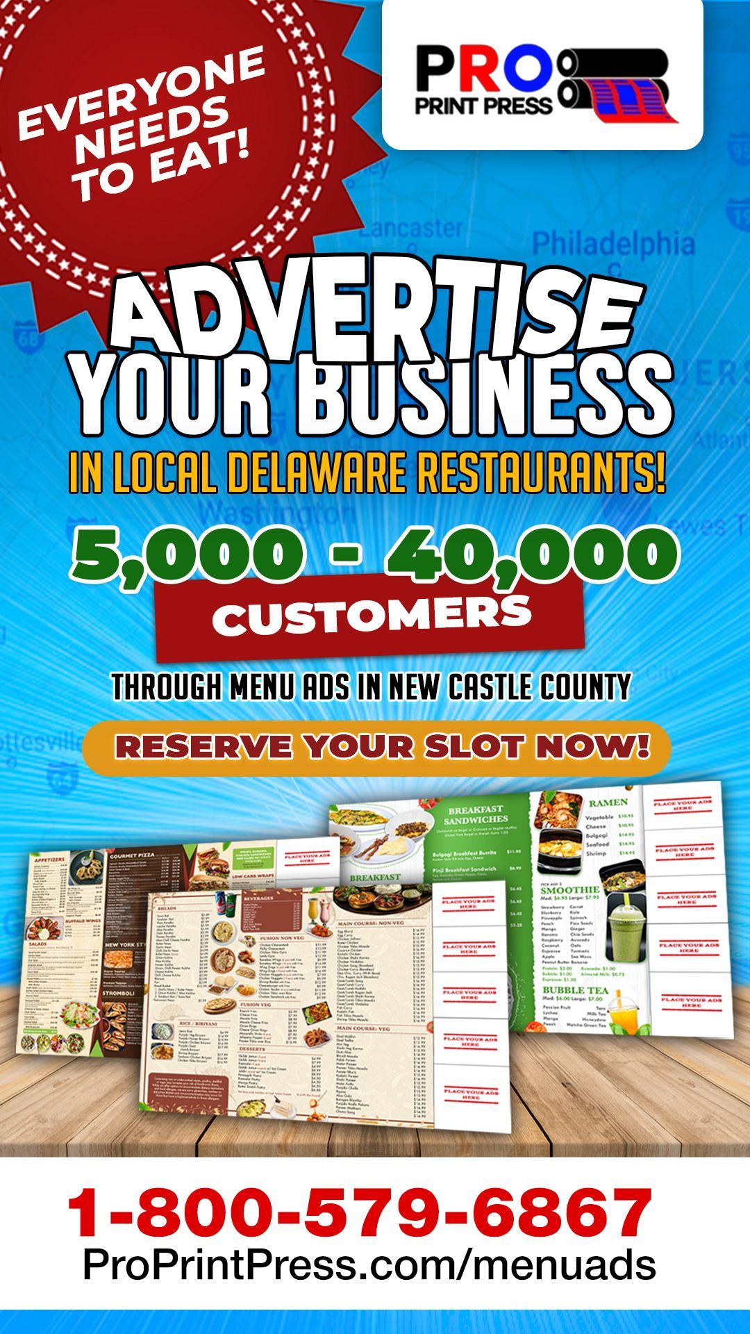 image of restaurant menu ads