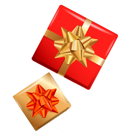 Image of a 2 gifts with ribbon Image of a 2 gifts with ribbon