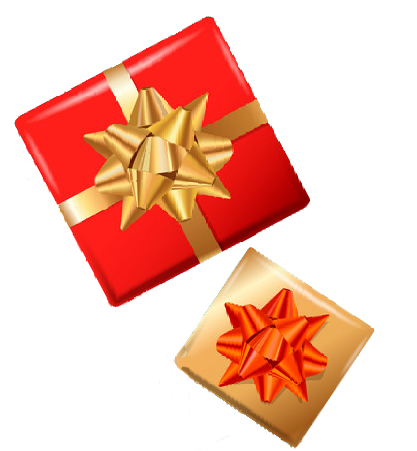 Image of a 2 gifts with ribbon Image of a 2 gifts with ribbon