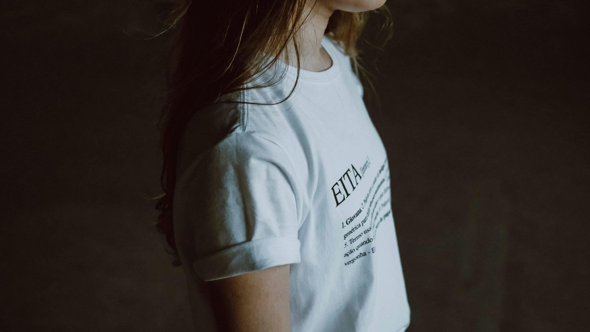 person wearing a custom t-shirt
