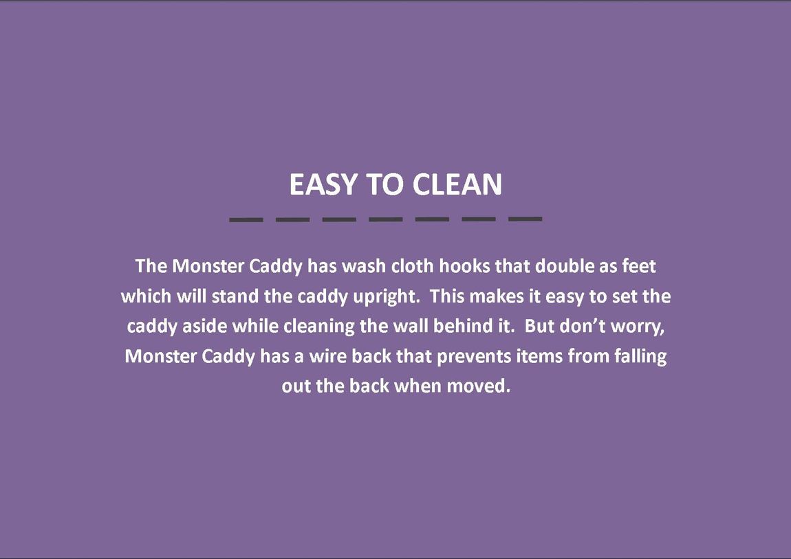 Shower Caddy MonsterCaddy description images 5