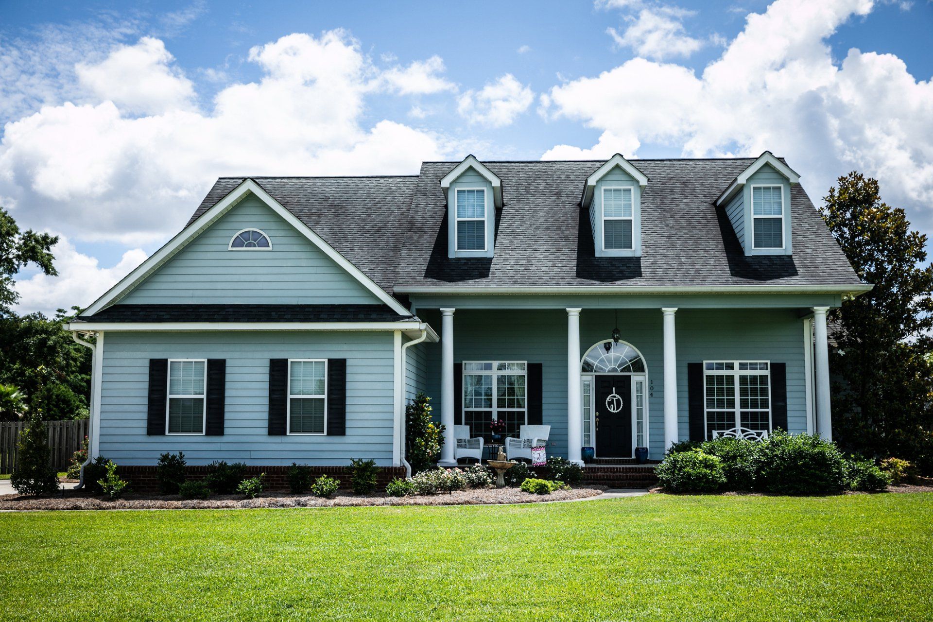 Front View Of Blue House - Montgomery, AL - Robert Adams Real Estate