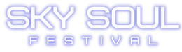 Sky Soul Festival logo with white text on a blue gradient background.