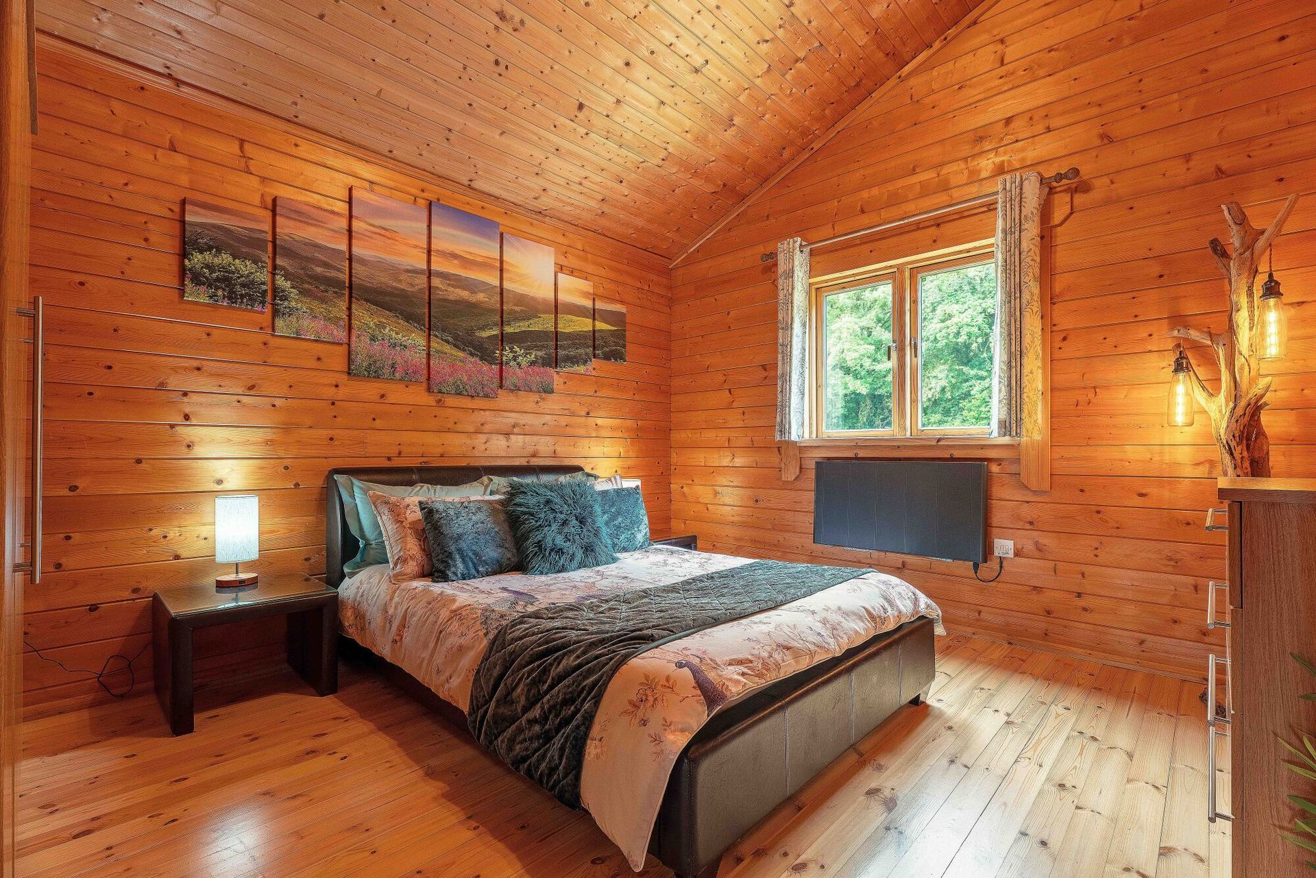 Double bedroom at Lodge 5 Heron lakeside holiday lodge