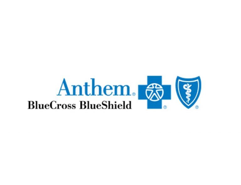 Anthem bluecross blueshield logo on a white background