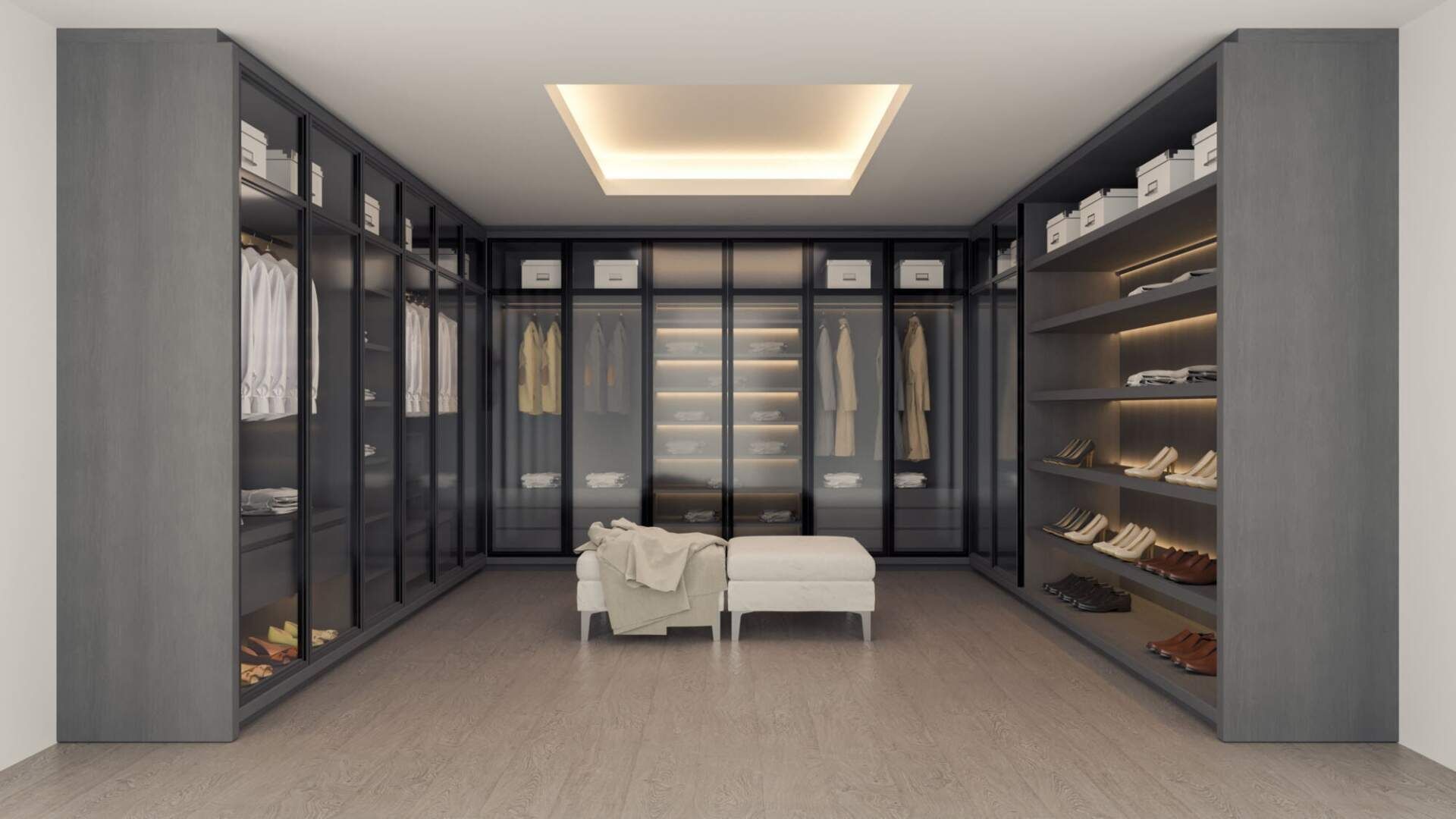 A Large Walk in Closet with Lots of Shelves and Clothes — Lock & Door in Wodonga, VIC