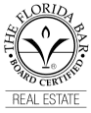 Florida Bar Board Certified Real Estate seal logo in black and white