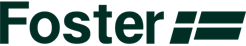 Logo Foster in verde scuro con strisce orizzontali stilizzate