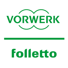 Logo Vorwerk Folletto in verde su sfondo bianco.