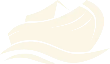 Abstract pale yellow logo with flowing layered shapes on a white background