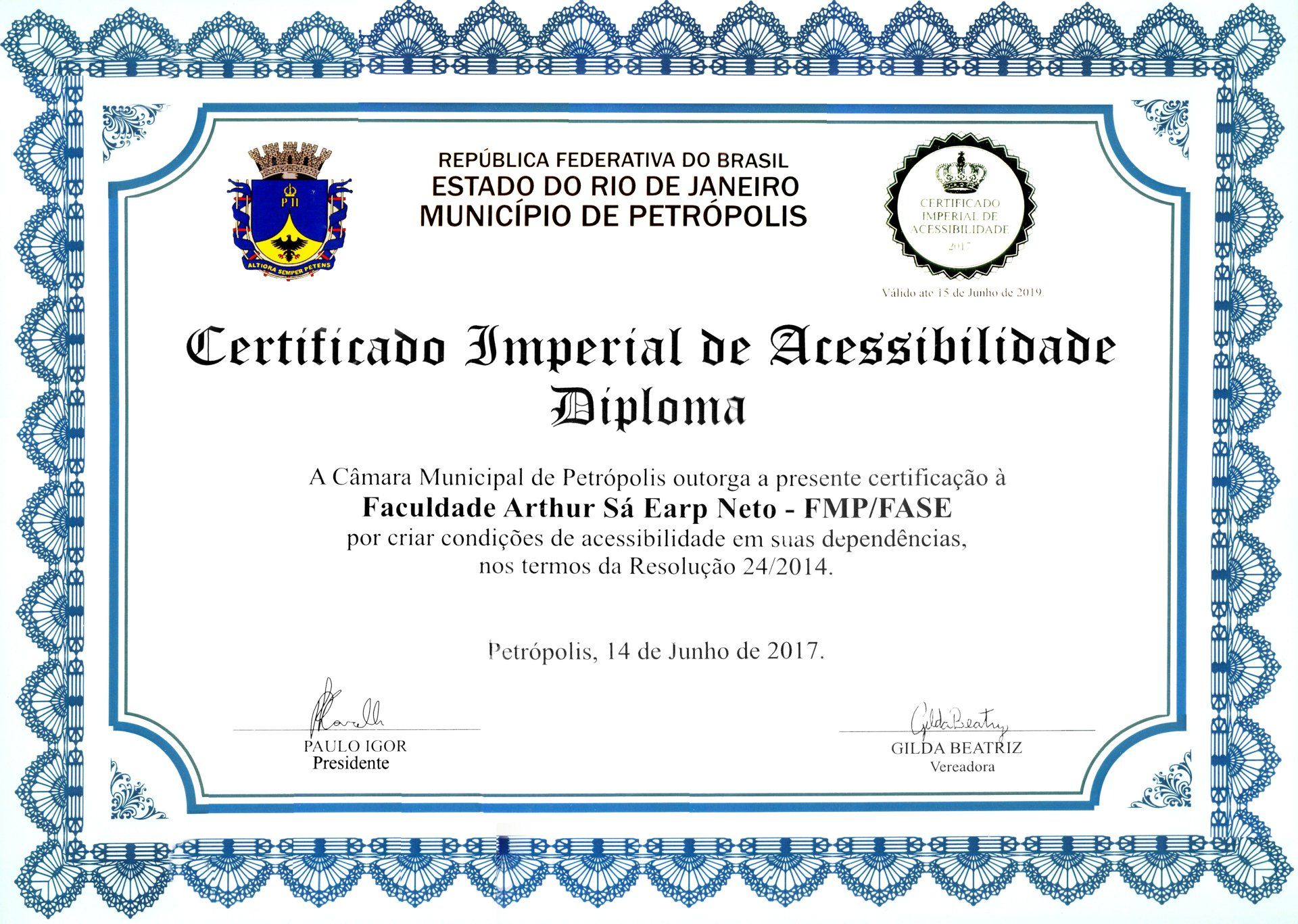 Certificado Câmara Certificado Câmara