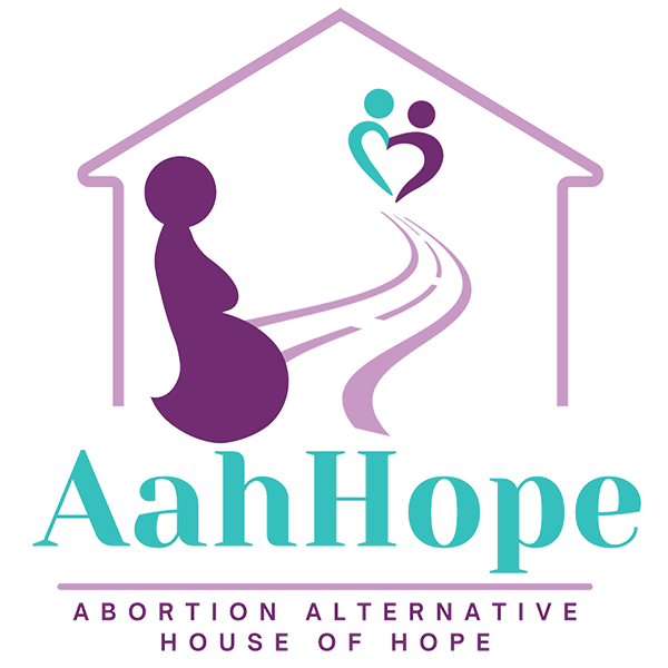 A logo for the aah hope abortion alternative house of hope