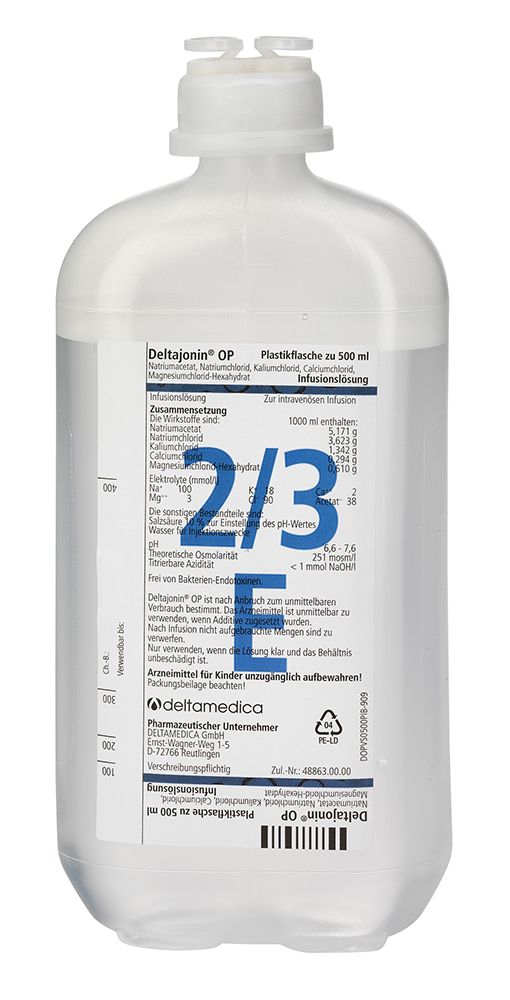 Zweidrittelelektrolytlösungen - Deltajonin OP Infusionslösung