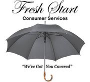 Fresh Start Consumer Services logo with a gray umbrella and the slogan &ldquo;We&rsquo;ve Got You Covered&rdquo;