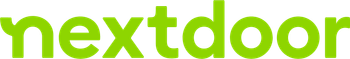 A green nextdoor logo on a white background