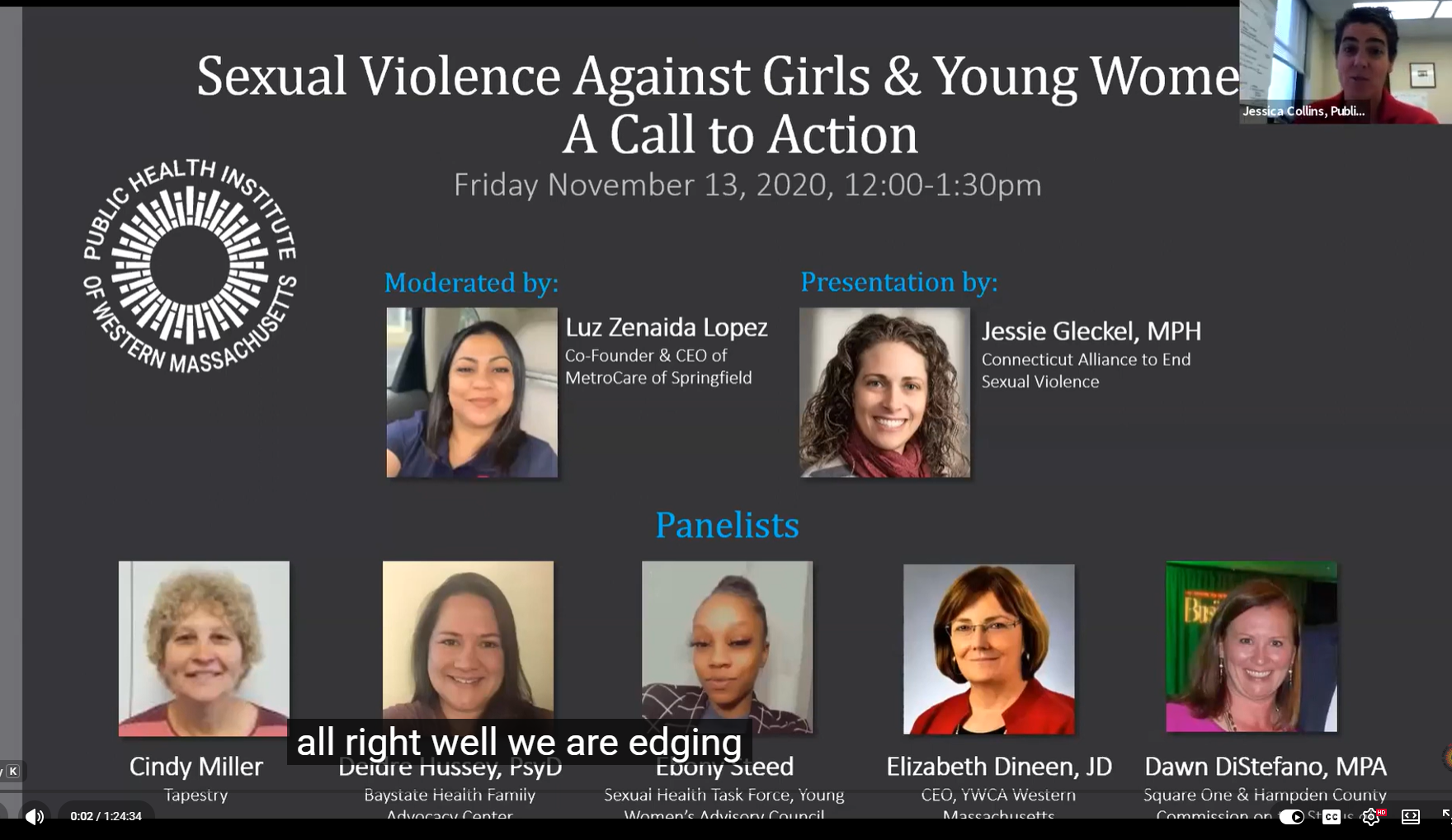 Sexual Violence Against Girls and Young Women: A Call to Action (11/13/2020):
