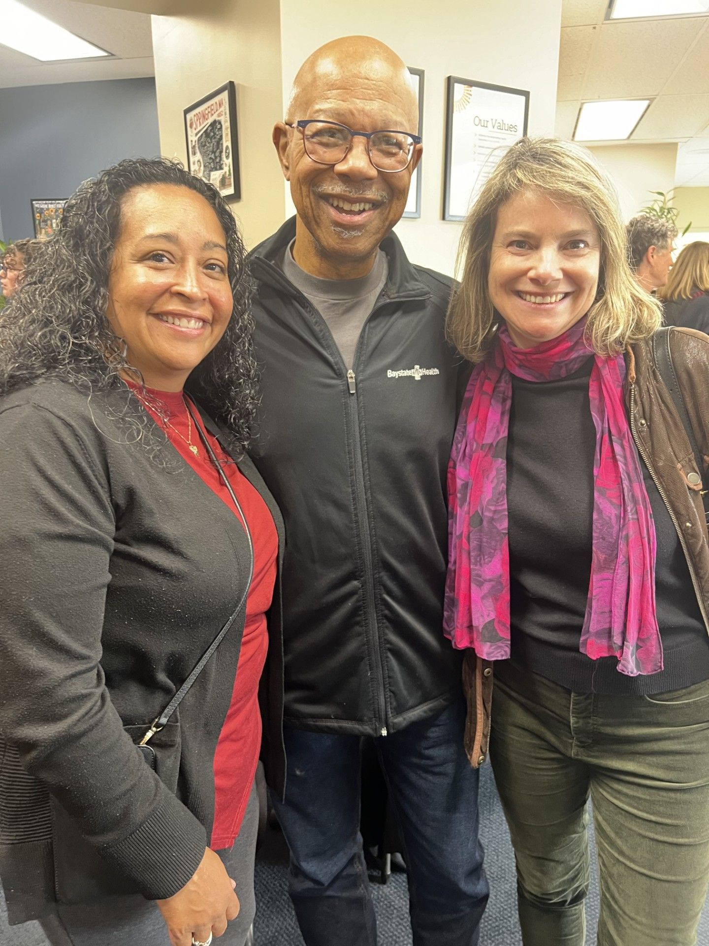 smiling faces at open house