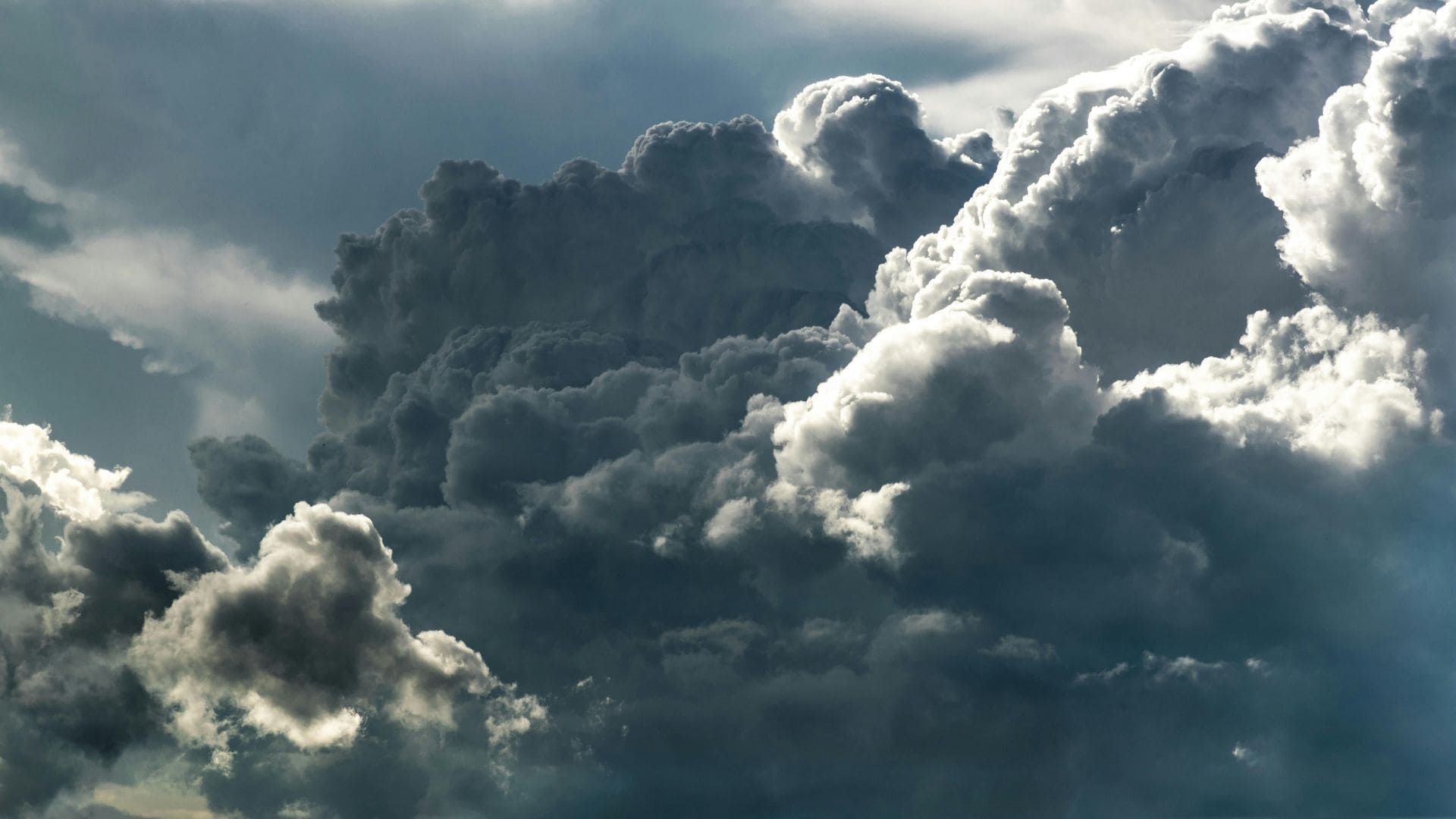 A cloudy sky with a lot of clouds in it