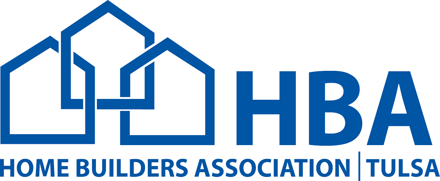 HBA Home Builders Association Tulsa logo in blue with house outline icon