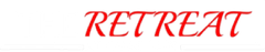 The word retreat is written in red on a white background