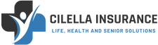 Cilella Insurance logo with blue and gray abstract figure and tagline “Life, Health and Senior Solutions”