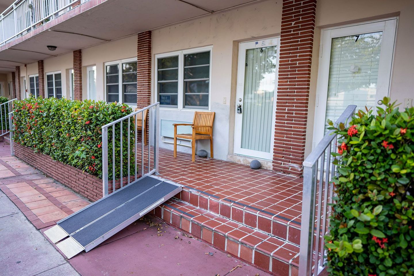 A steel ramp