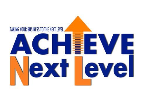 A logo for achieve next level taking your business to the next level