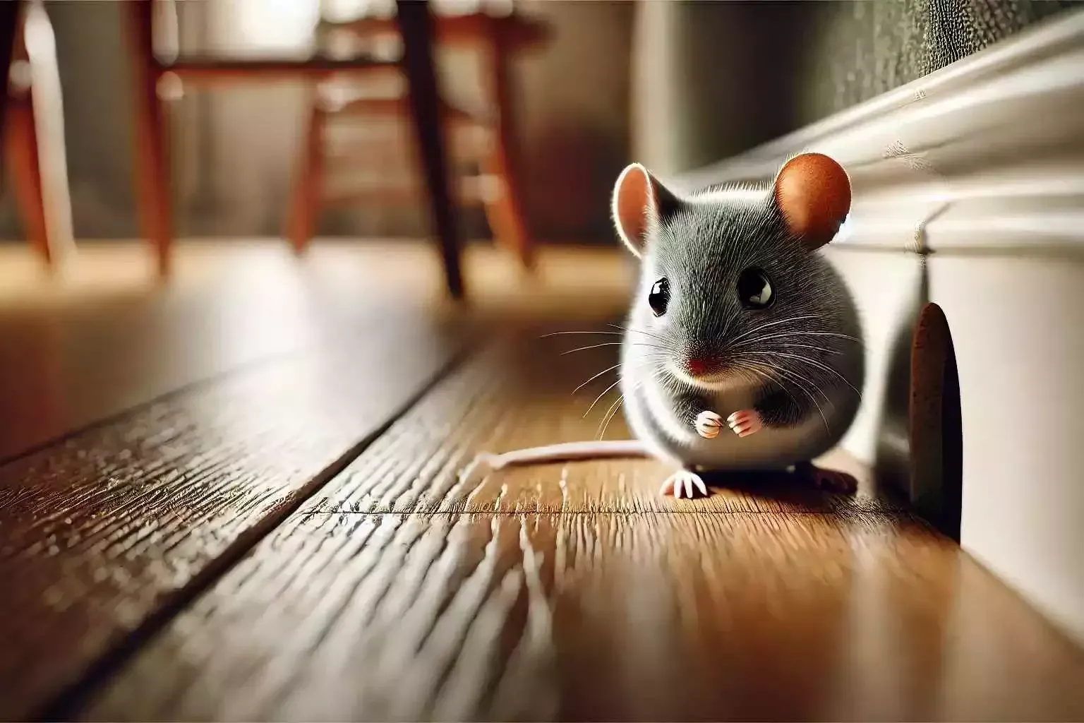a close up of a small mouse