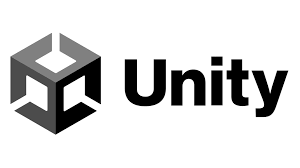 A black and white image of the unity logo.