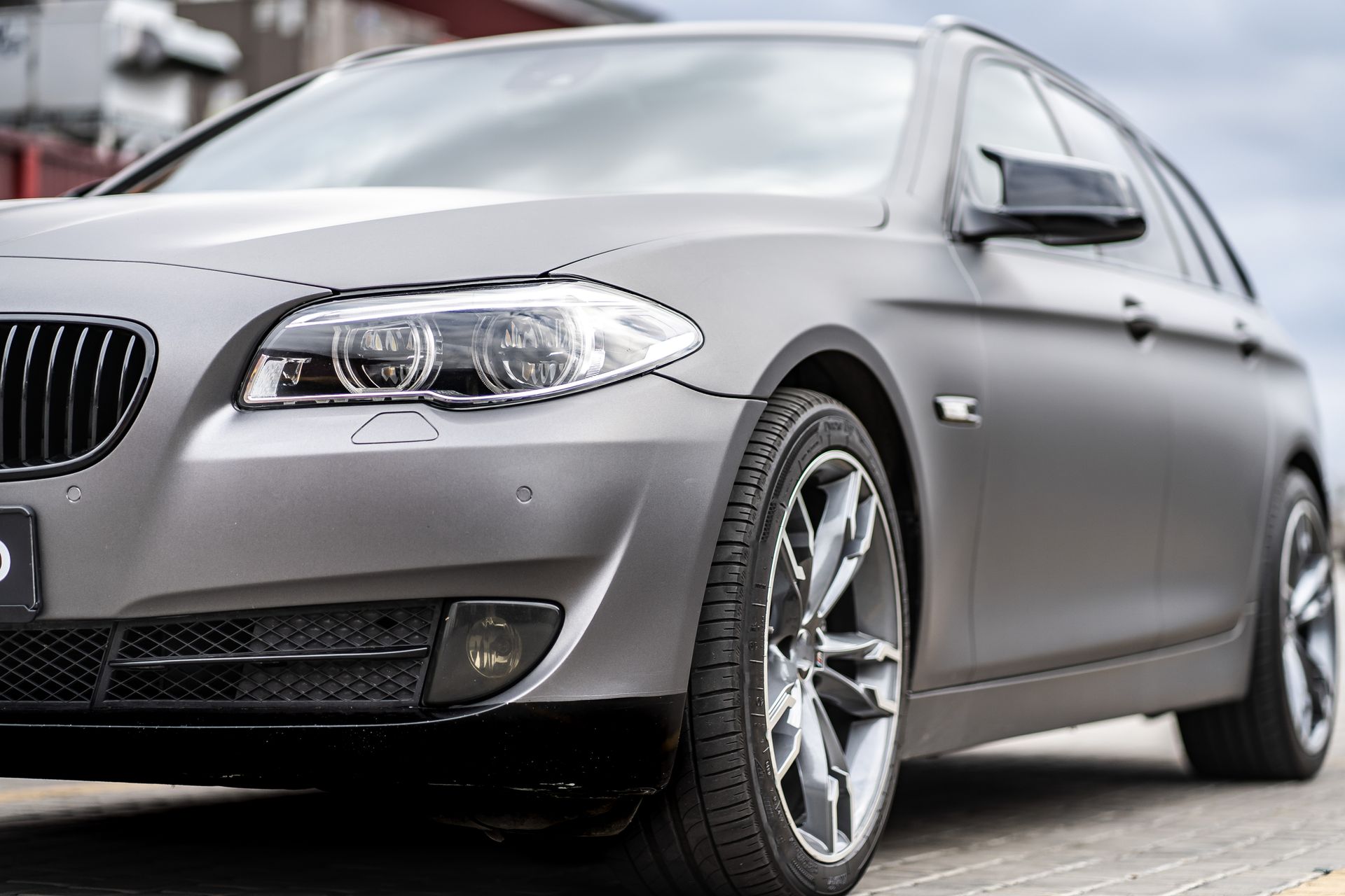 Grey car.