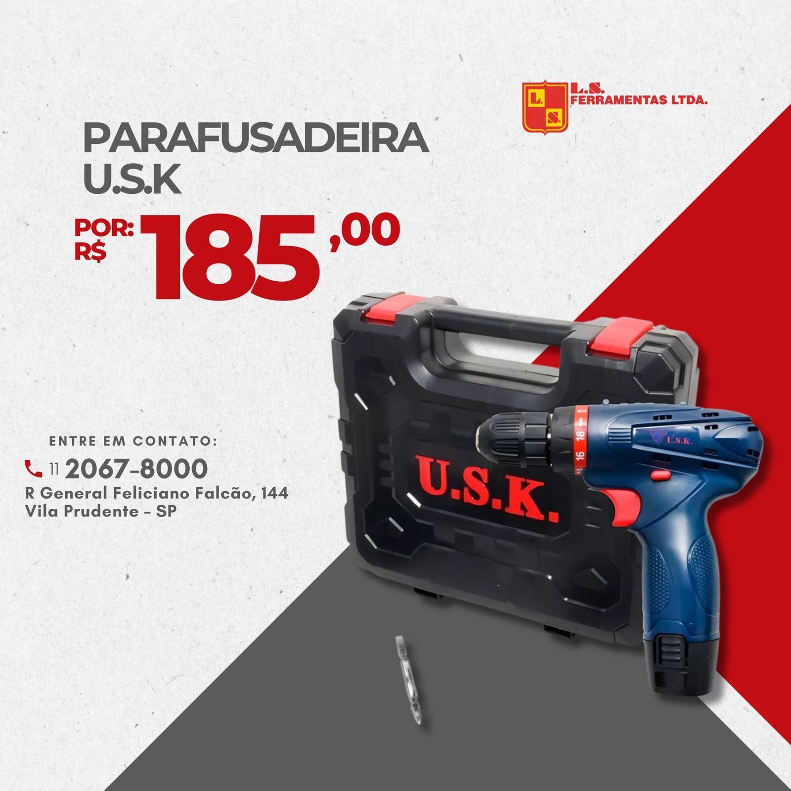 PARAFUSADEIRA U.S.K - LS FERRAMENTAS