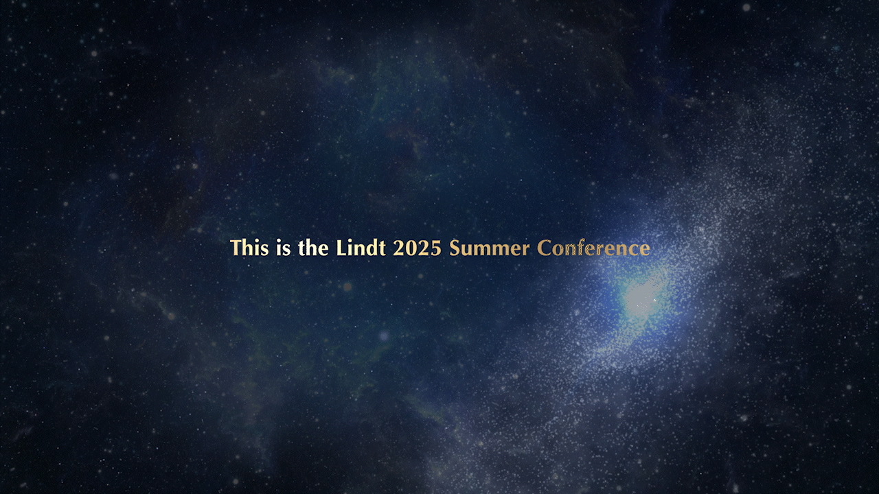 Dark starry sky with a blue nebula and centered title text for a 2017 summer conference